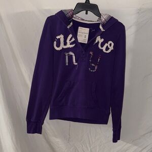 Aeropostale Women's Deep Purple Hoodie Sweater